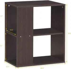 SlickBlue 2-Tier Side End Table with Storage Shelves