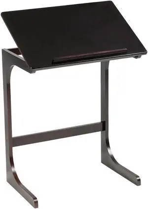 SlickBlue Adjustable C-Shape Couch End Table with Tilting Top