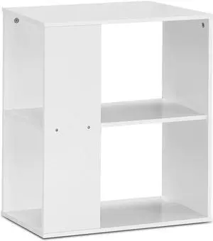 SlickBlue 2-Tier Side End Table with Storage Shelves