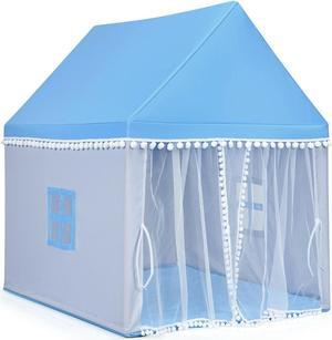 SlickBlue Kids Play Tent Large Playhouse Children Play Castle Fairy Tent Gift with Mat