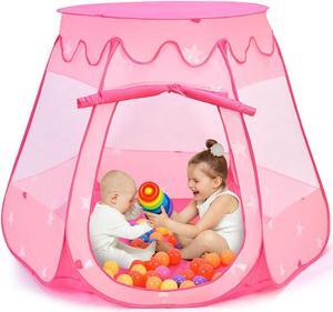 SlickBlue Pink Portable Kid Play House Play Tent with 100 Balls