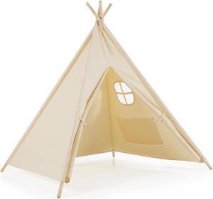 SlickBlue Foldable Kids Canvas Teepee Play Tent