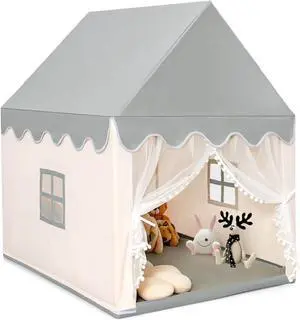 SlickBlue Kids Large Play Castle Fairy Tent with Mat