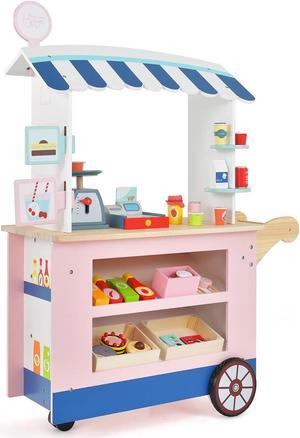 SlickBlue Toy Cart Play Set with POS Machine and Lovely Scale