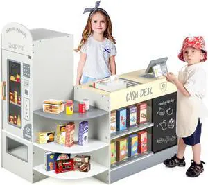 SlickBlue Kids Grocery Store Play-set with Cash Register POS Machine