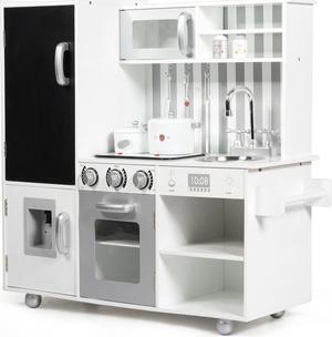 SlickBlue Wooden Pretend Play Kitchen Sets with Simulated Sound