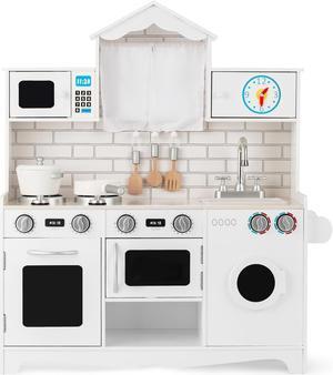 SlickBlue Wooden Kids Kitchen with Washing Machine