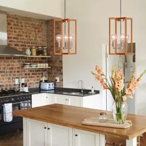 SlickBlue 3-Lights Modern Industrial Hanging Pendant Lamp with Iron Square Lamp Shade
