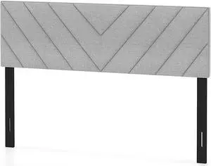 SlickBlue Linen Upholstered Headboard for Full and Queen Size Bed Frames-Gray