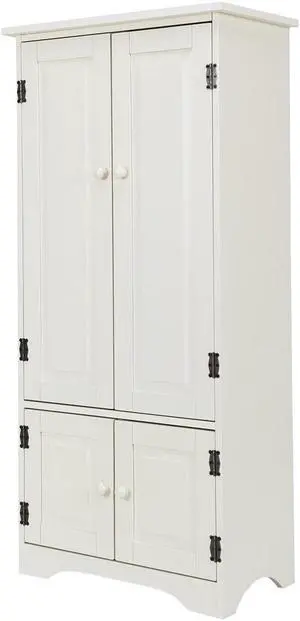SlickBlue Accent Storage Cabinet Adjustable Shelves-White
