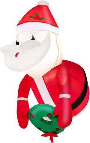 SlickBlue  Lighted Inflatable Santa Claus Broke Out from Window