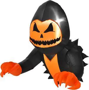 SlickBlue Halloween Inflatable Pumpkin Head Ghost Broke Out from Window