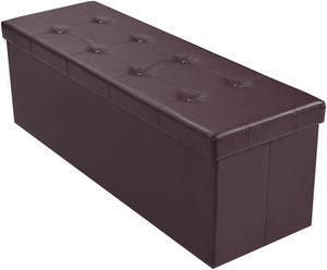 SlickBlue 45 Inches Large Folding Ottoman Storage Seat