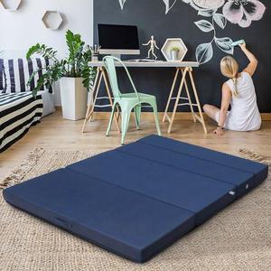 SlickBlue 5' Quart Folding Futon Sleepover Sofa Bed Foam Mattress-Queen Size