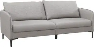 SlickBlue Modern 76 Inch Loveseat Sofa Couch for Apartment Dorm with Metal Legs-Gray
