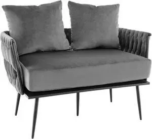 SlickBlue Modern Loveseat Sofa Upholstered Dutch Velvet Sofa Couch