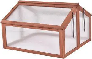 SlickBlue Double Box Garden Wooden Greenhouse