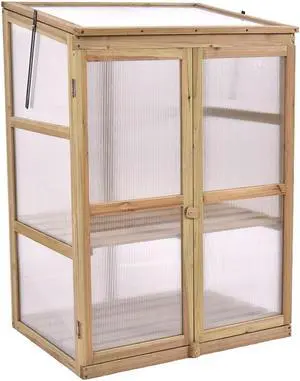 SlickBlue 30 x 22 x 43 Inch Garden Portable Wooden Greenhouse