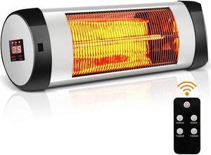SlickBlue 1500W Wall-Mounted Electric Heater Patio Infrared Heater with Remote Control