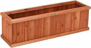 SlickBlue Wooden Decorative Planter Box for Garden Yard and Window