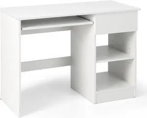 SlickBlue Wooden Computer Desk with CPU Stand