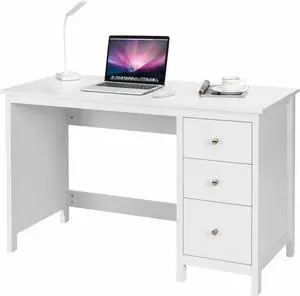 SlickBlue 3-Drawer Home Office Study Computer Desk with Spacious Desktop