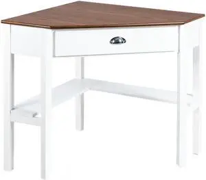 SlickBlue Corner Wooden Piece Laptop Computer Desk