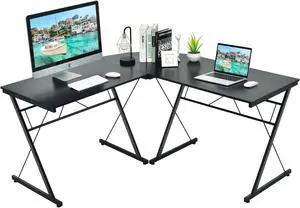 SlickBlue 59 Inches L-Shaped Corner Desk Computer Table for Home Office Study Workstation