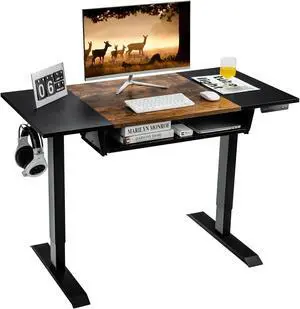 SlickBlue Electric Sit to Stand Desk with Keyboard Tray