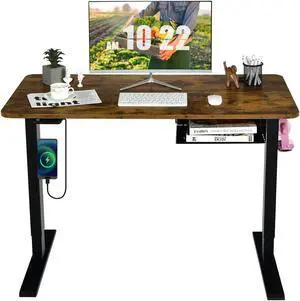 SlickBlue Electric Height Adjustable Standing Desk with Control Panel