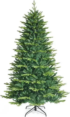 SlickBlue Pre-lit Artificial Hinged Christmas Tree with APP Controlled LED Lights-7 ft
