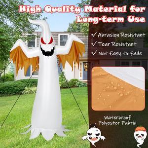SlickBlue 6 Feet Halloween Inflatable Ghost Quick Blow up Halloween DÃ©cor with LED Lights