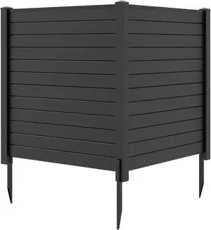 SlickBlue 2-Pack Outdoor Picket Fence with 3 Cuspidal Foot Stakes