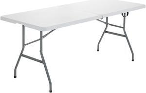 SlickBlue Portable Folding Camping Table with Carrying Handle for Picnic-White