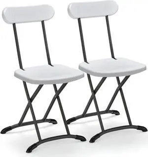 SlickBlue 2 Pieces Outdoor Folding Chair Set with Sturdy Frame and Ergonomic Backrest