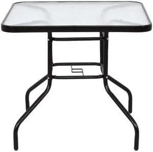 SlickBlue Patio Square Table Steel Frame Dining Table