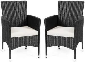 SlickBlue 2 pcs Dining Chairs Set with 2 Cushion Covers