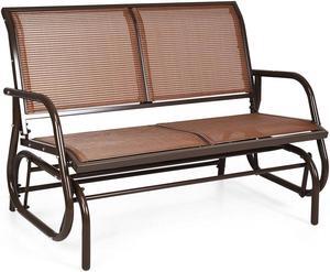 SlickBlue Swing Glider Chair 48 Inch Loveseat Rocker Lounge Backyard