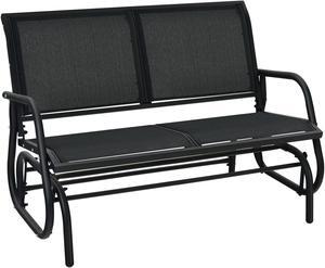 SlickBlue Swing Glider Chair 48 Inch Loveseat Rocker Lounge Backyard