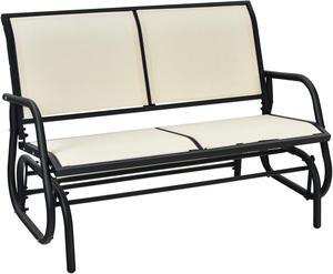 SlickBlue Swing Glider Chair 48 Inch Loveseat Rocker Lounge Backyard