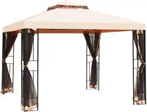 SlickBlue 2-Tier Vented Metal Canopy with Mosquito Netting