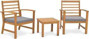 SlickBlue 3 Pieces Outdoor Furniture Set with Soft Seat Cushions