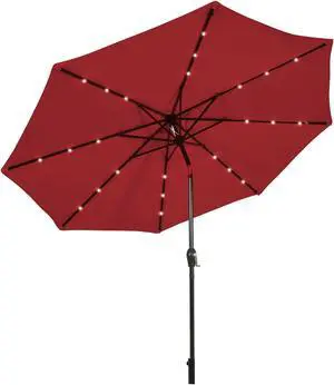 SlickBlue 10 Feet Outdoor Patio umbrella with Bright Solar LED Lights
