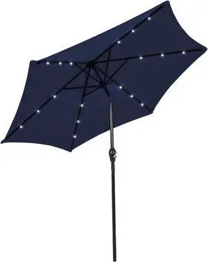 SlickBlue 10 Feet Outdoor Patio umbrella with Bright Solar LED Lights