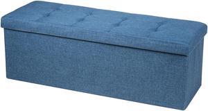 SlickBlue Fabric Folding Storage with Divider Bed End Bench