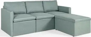 SlickBlue Convertible L-Shaped Sectional Sofa Couch with Reversible Chaise