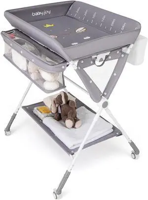SlickBlue Portable Baby Changing Table with 3-Level Adjustable Height