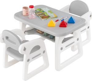 SlickBlue Kids Table and Chair Set with Building Blocks