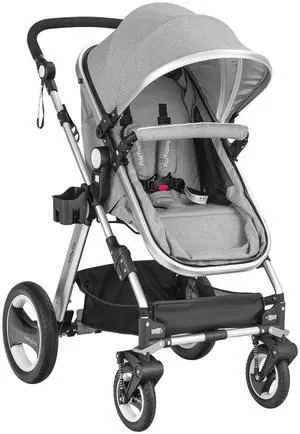 SlickBlue Folding Aluminum Baby Stroller Baby Jogger with Diaper Bag