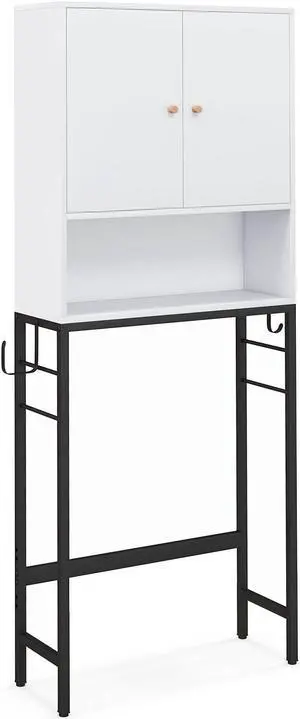 SlickBlue Over The Toilet Storage Cabinet with 2 Doors and Adjustable Shelf